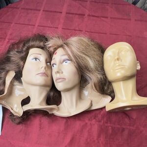 Cosmetology Training Mannequin Head w/Human Hair. Pivot Point "Erika" B10-007.